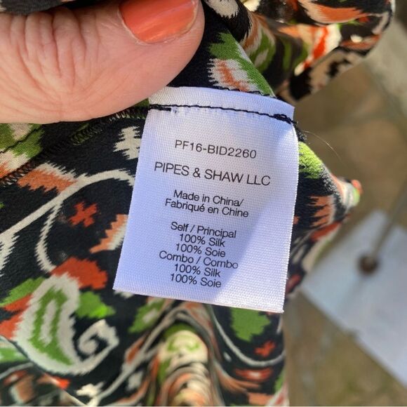 Veronica Beard Venice Tie Waist silk tunic Terracotta size 12 - Picture 6 of 10